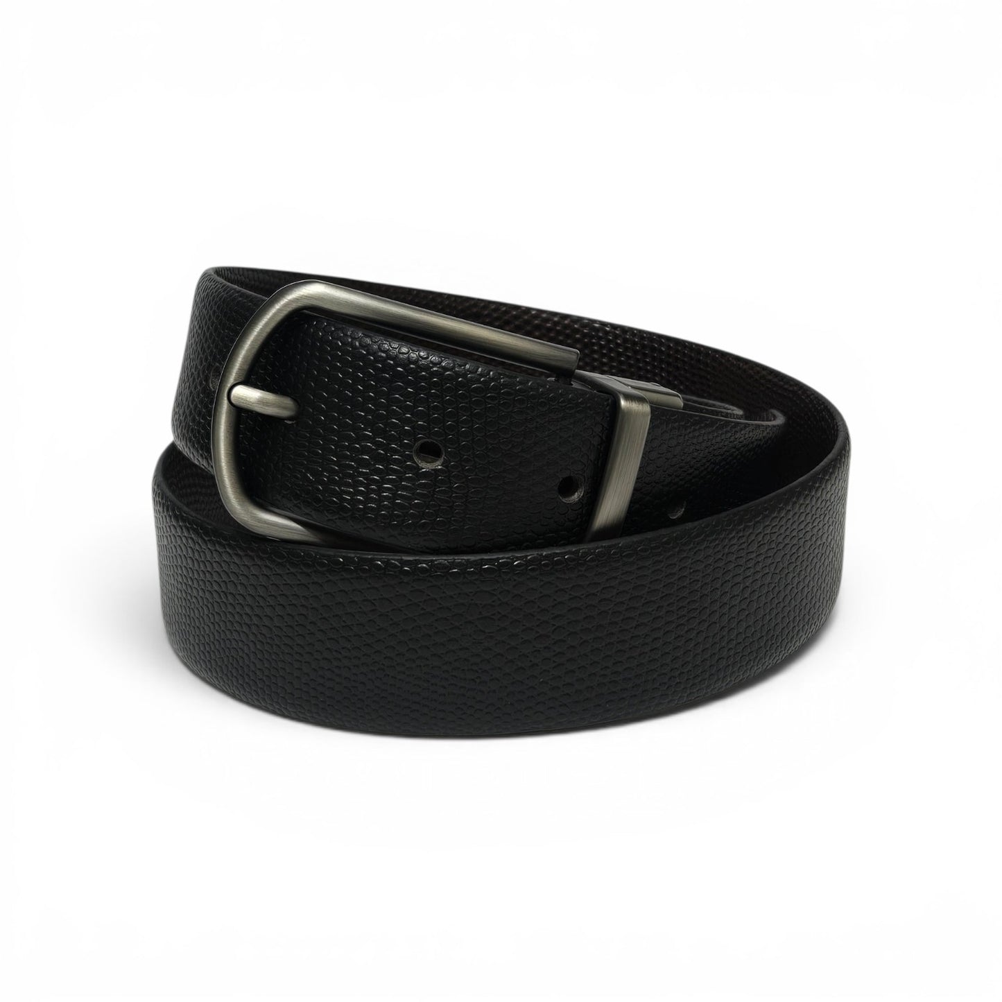 Valancya Reversible Textured Belt for Men
Black & Brown | Premium Gunmetal Buckle