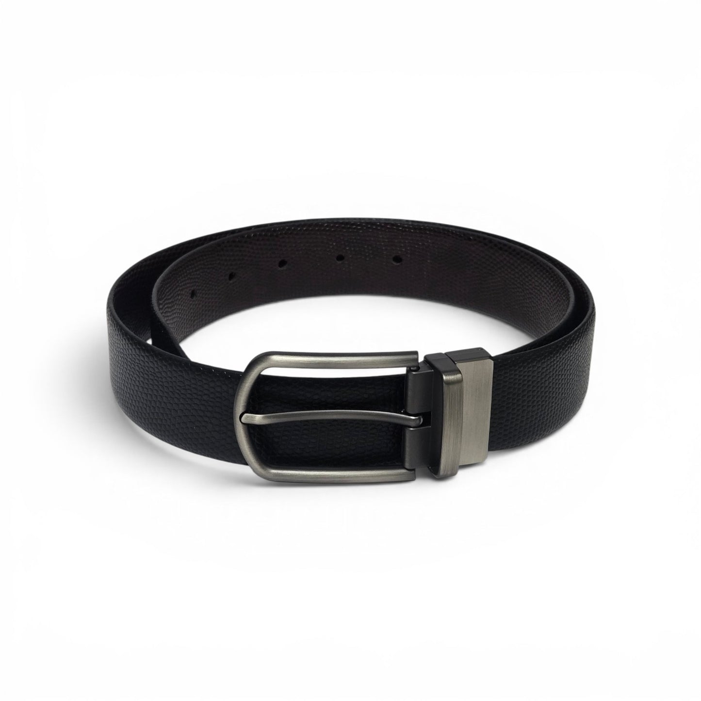 Valancya Reversible Textured Belt for Men

Black & Brown | Premium Gunmetal Buckle